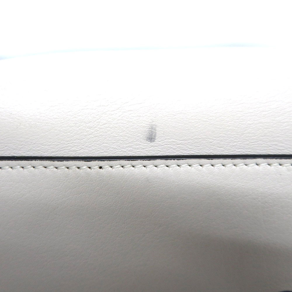 SAINT LAURENT Cabas Shoulder Handbag White Leather - Picture 6 of 9